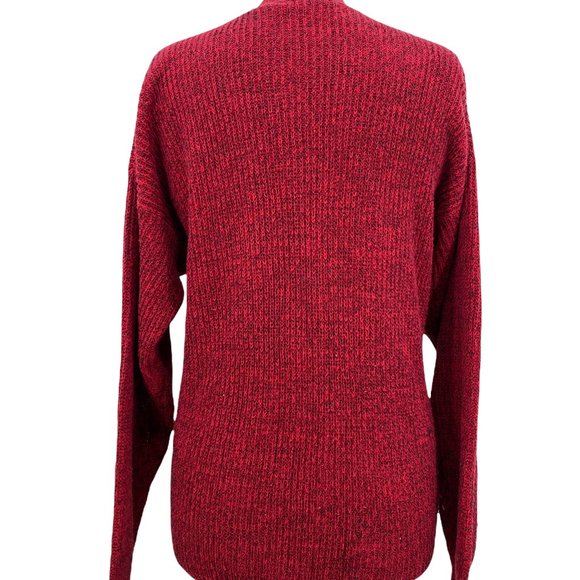 Hunters Run Women's Red Oversized Long Sleeve Cardigan Button V Neck Sweater S - Picture 4 of 6